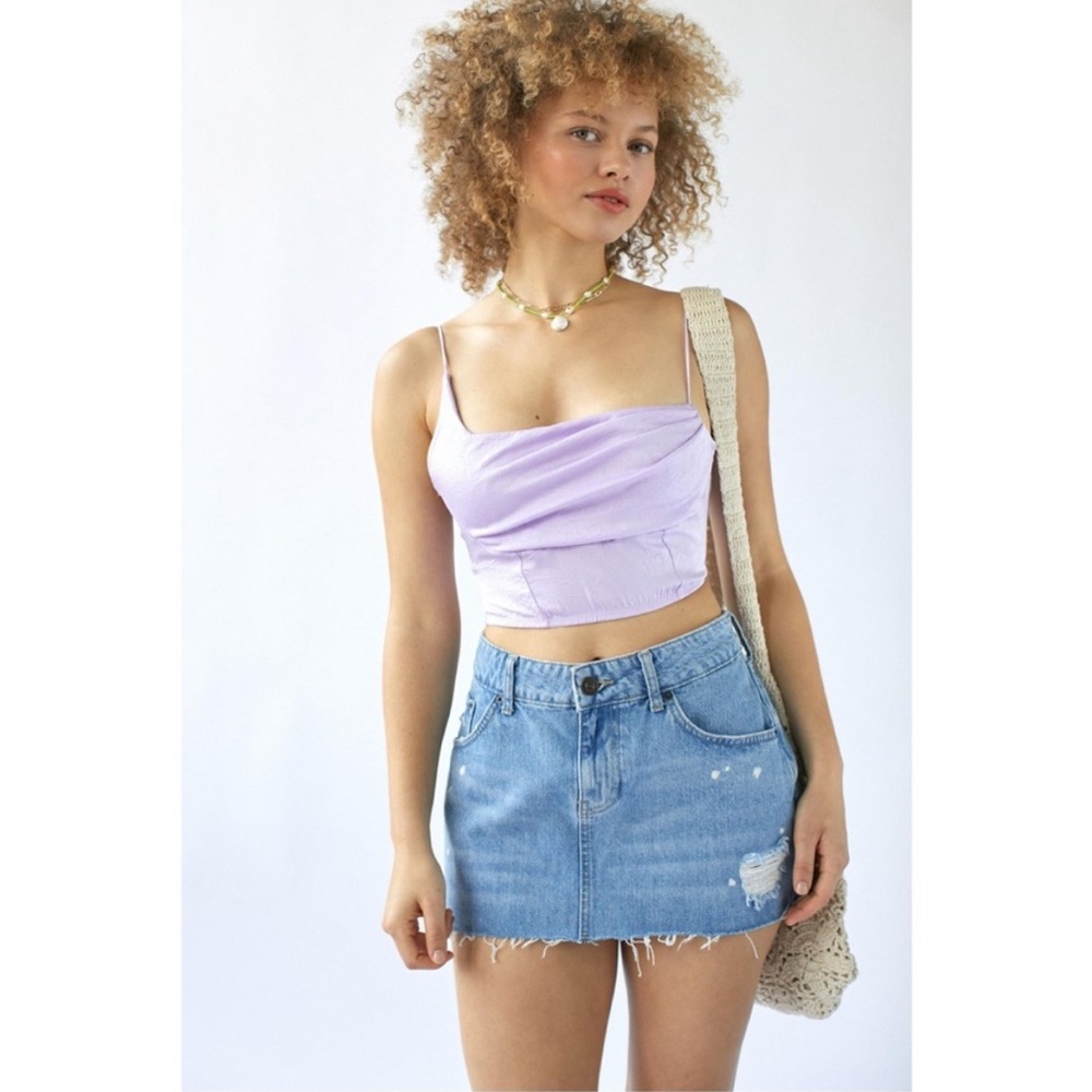 Urban Outfitters Out From Under Light Purple‎ Cowl Neck Bra Top Size Large